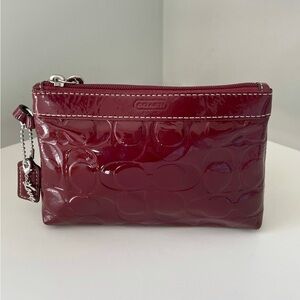Coach Red Patent Leather Wristlet